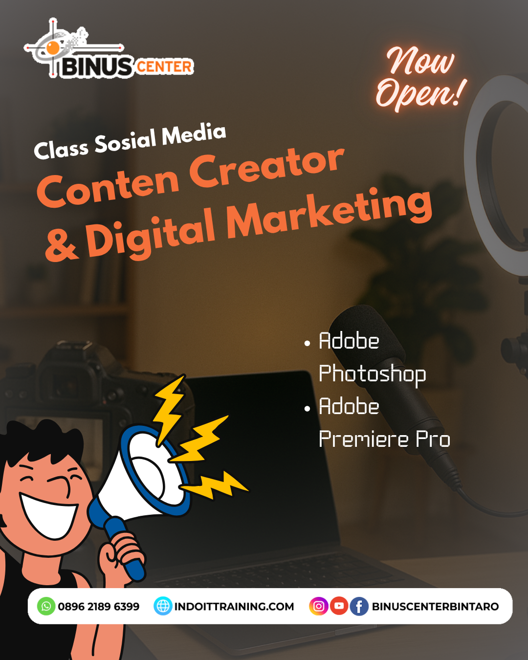 Training Content Maker OPEN Training kursus Content Creator & Digital Marketing - BINUS CENTER
