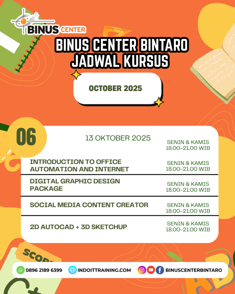 Training Kelas IT, Bisnis, Desain, & Bahasa - Surabaya, Yogyakarta, Malang, Semarang, Solo, Kediri | Hybrid (Online & Onsite)