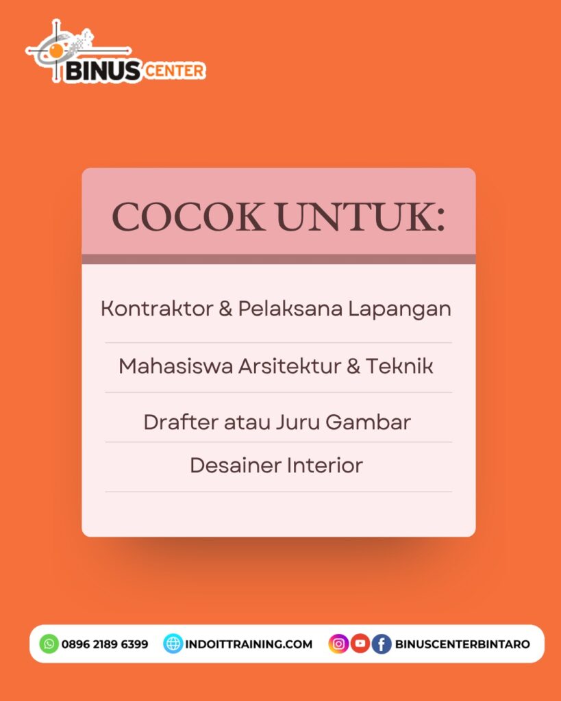 Kursus Gambar Teknik 2D & 3D (AutoCAD & SketchUp) - Makassar, Medan, Denpasar, Semarang, Balikpapan, Palembang | Hybrid (Online & Onsite)