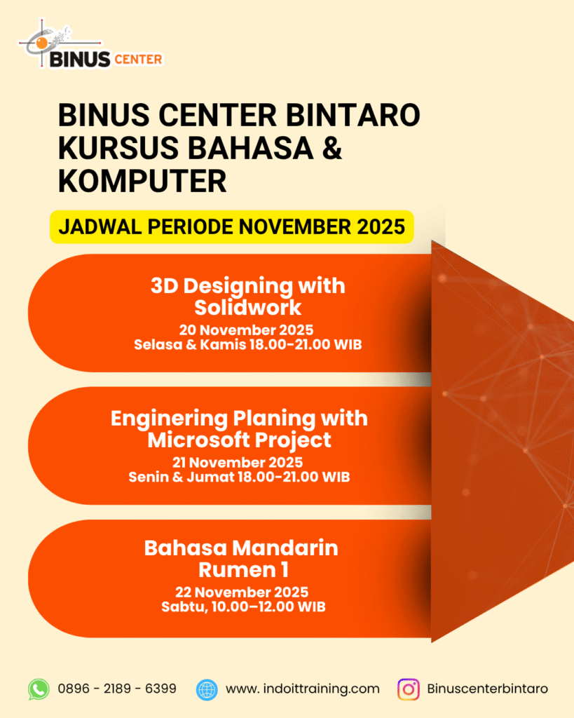 Pelatihan Multi-Skill November 2025: Macro Excel, Python, AutoCAD, SolidWorks, SAP2000, & Bahasa