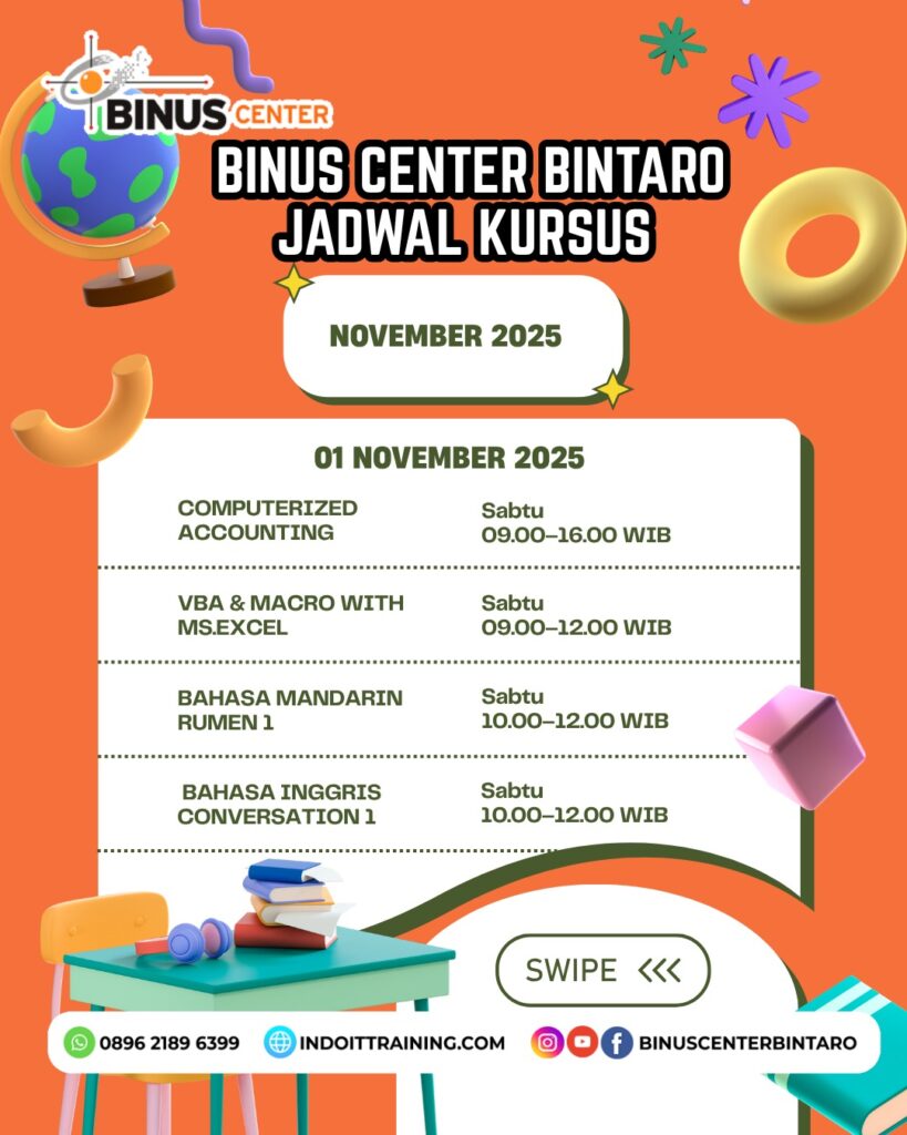 Kursus Jadwal Kelas Reguler November 2025: IT, Desain, Bisnis, & Bahasa