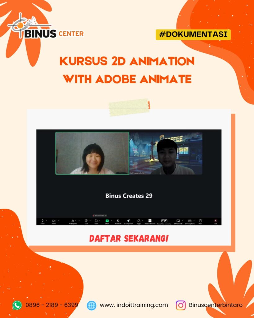 Kursus 2D Animation: Kuasai Adobe Animate untuk Karakter, Motion Graphic, dan Konten YouTube - Jakarta, Bogor, Depok, Bekasi, Tangerang | Hybrid Class