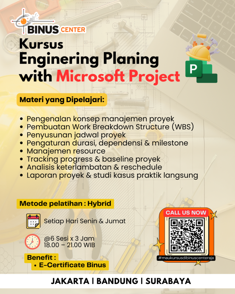 ENGINEERING PLANNING WITH MICROSOFT PROJECT | Jakarta, Bandung, Surabaya | Hybrid Class