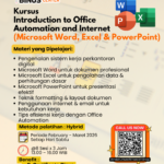 Kursus Introduction to Office Automation & Internet (Microsoft Word, Excel & PowerPoint) | Jakarta, Bandung, Surabaya | Hybrid Class Kursus Introduction to Office Automation & Internet (Microsoft Word, Excel & PowerPoint)