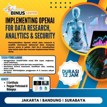 Training AI: Implementing OpenAI for Data Research, Analytics & Security | Jakarta, Bandung, Surabaya | Hybrid Class