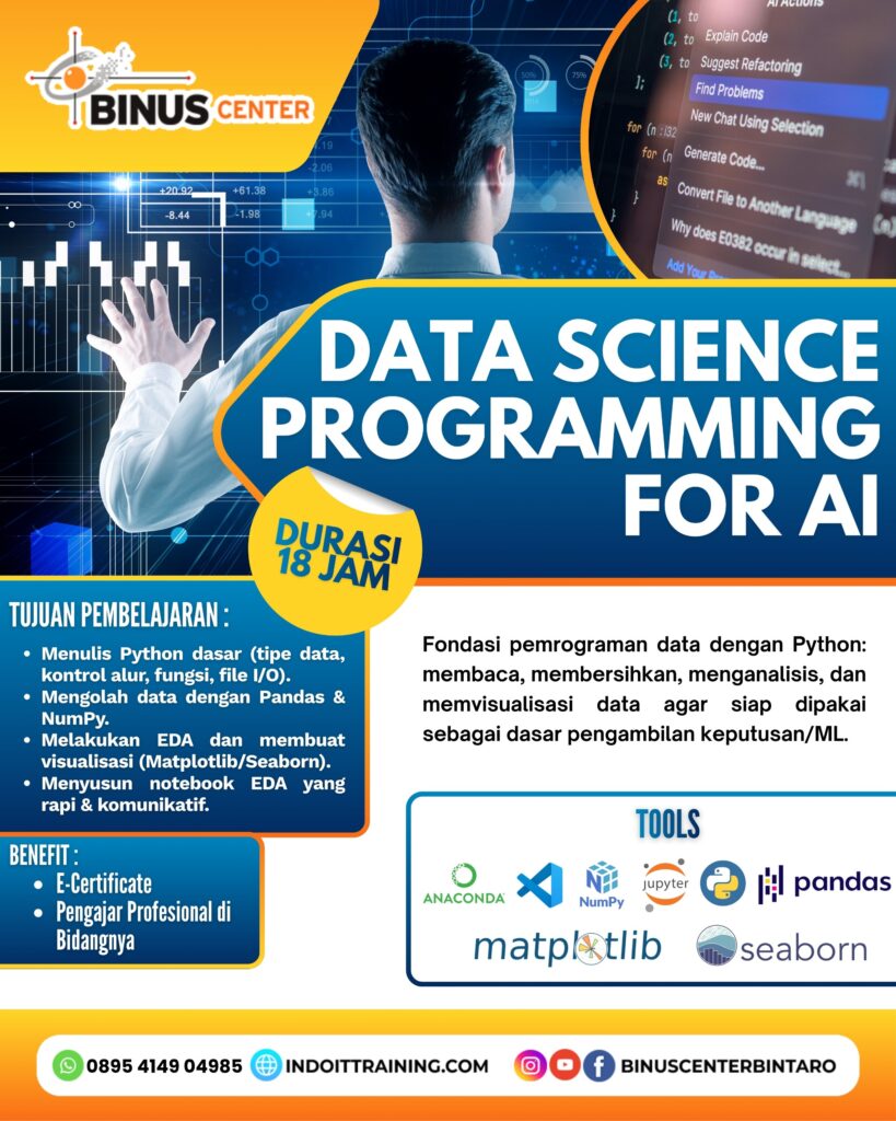 Data Science Programming for AI | Jakarta, Bandung, Surabaya | Hybrid Class