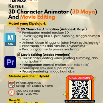 Kursus 3D Character Animator & Movie Editing