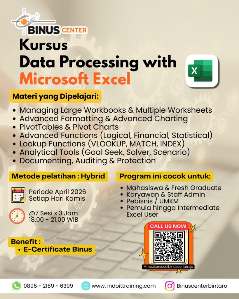 Kursus Data Processing with Microsoft Excel