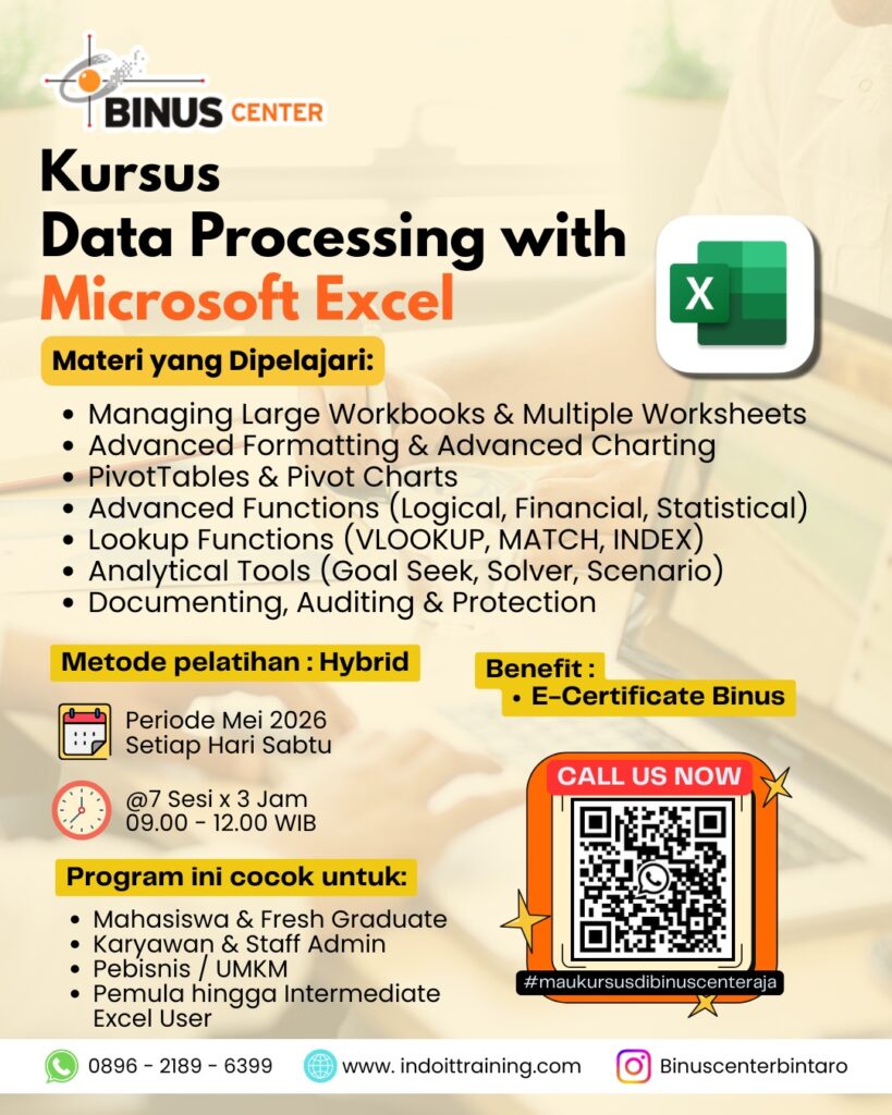 Kursus Data Processing with Microsoft Excel