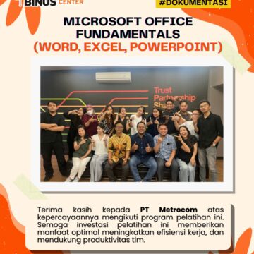 Pelatihan Microsoft Office Fundamentals bersama BINUS CENTER