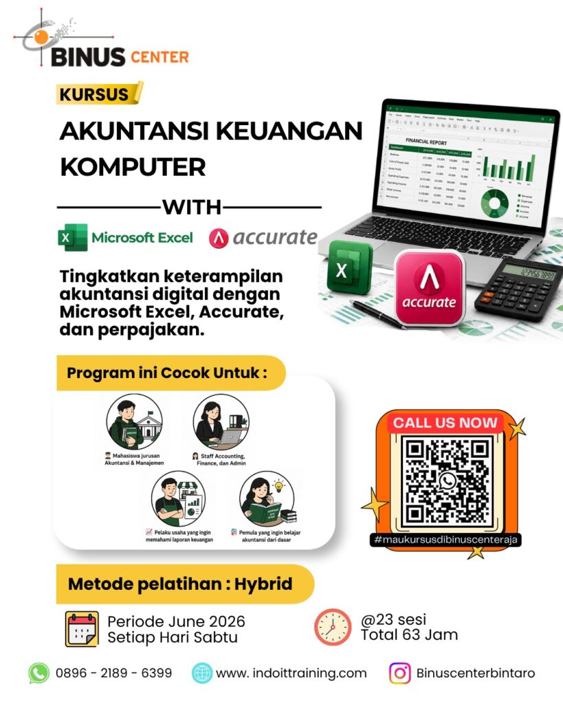 Kursus Akuntansi Keuangan Komputer: Kuasai Excel, Accurate, dan Perpajakan