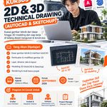 Kursus 2D & 3D Technical Drawing untuk Menguasai AutoCAD dan SketchUp | Jakarta, Bandung, Surabaya | Hybrid Class Kursus AutoCAD dan SketchUp