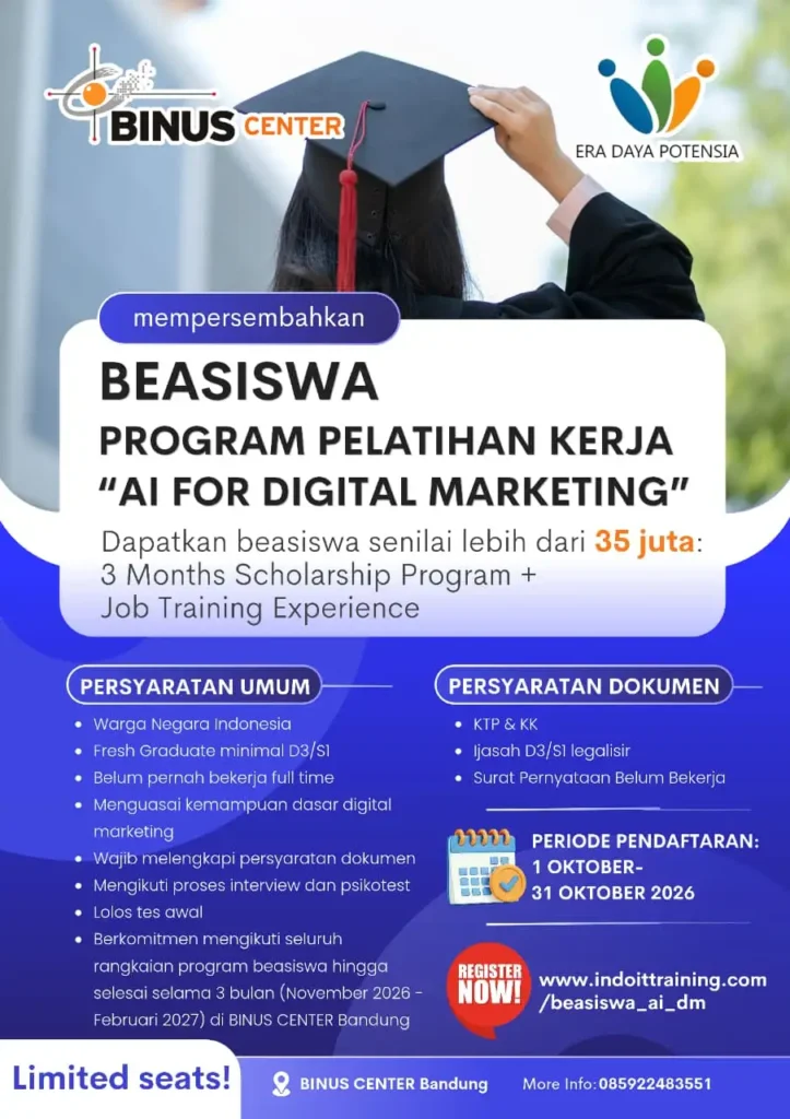 Beasiswa bootcamp AI for digital marketing
